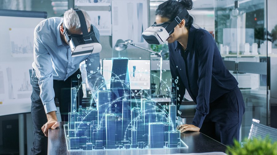 Adoption of augmented and virtual realities at work