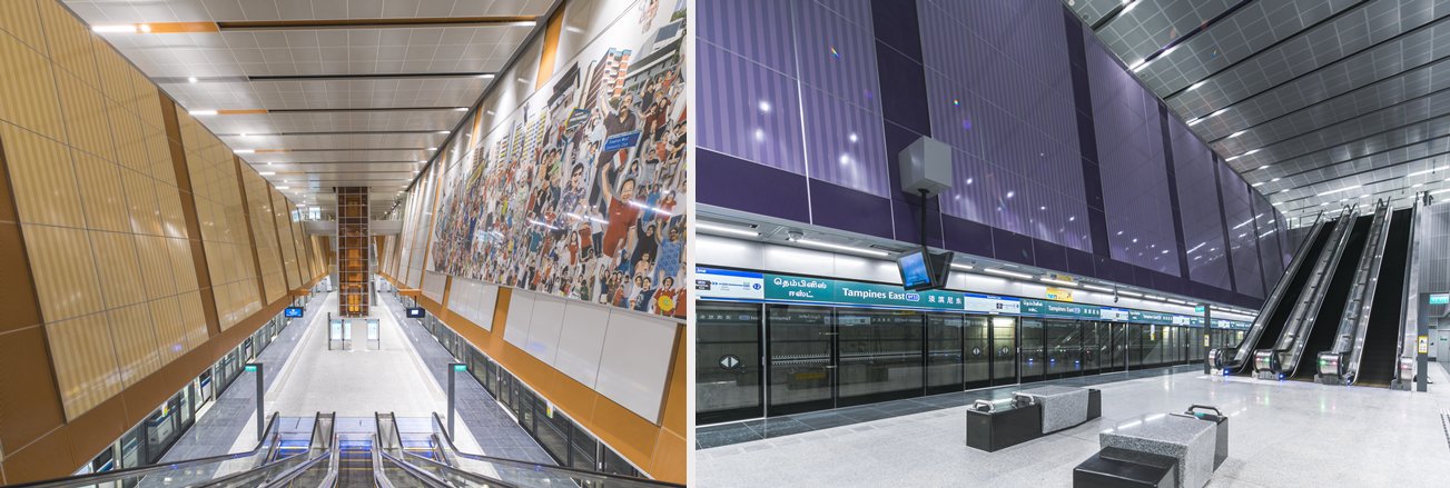 Tampines West & East MRT Stations, Singapore